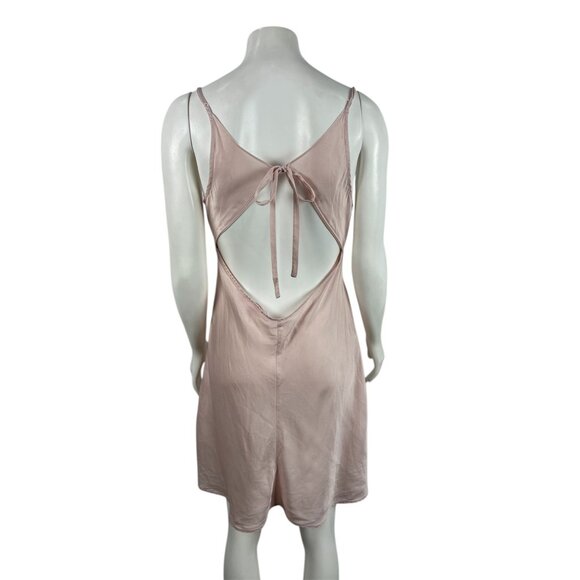 Vtg Y2K Victorias Secret 100% Silk Nightgown Tie Back Medium Pink Slip Lingerie - Picture 2 of 7